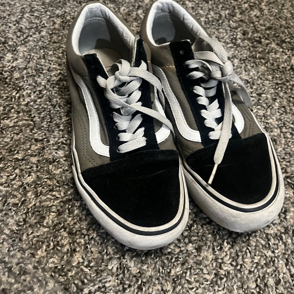 Classic Black and Olive Green Sneakers